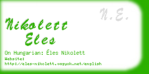 nikolett eles business card