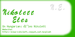 nikolett eles business card